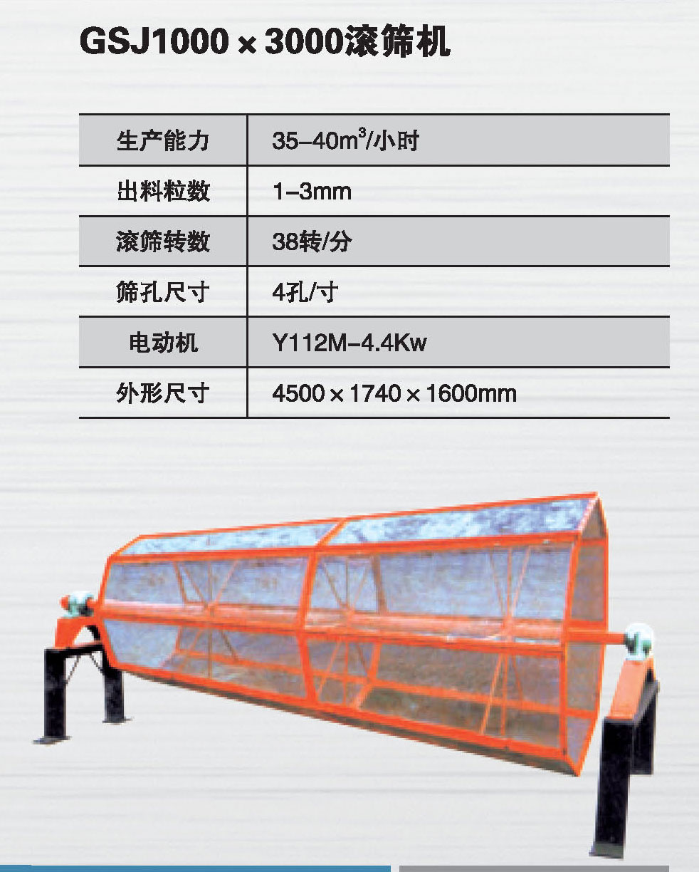 GSJ1000*3000滾篩機